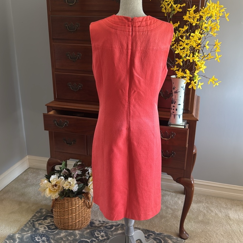 Tory Burch Coral Sleeveless Shift Dress Size 12 - Picture 9 of 13